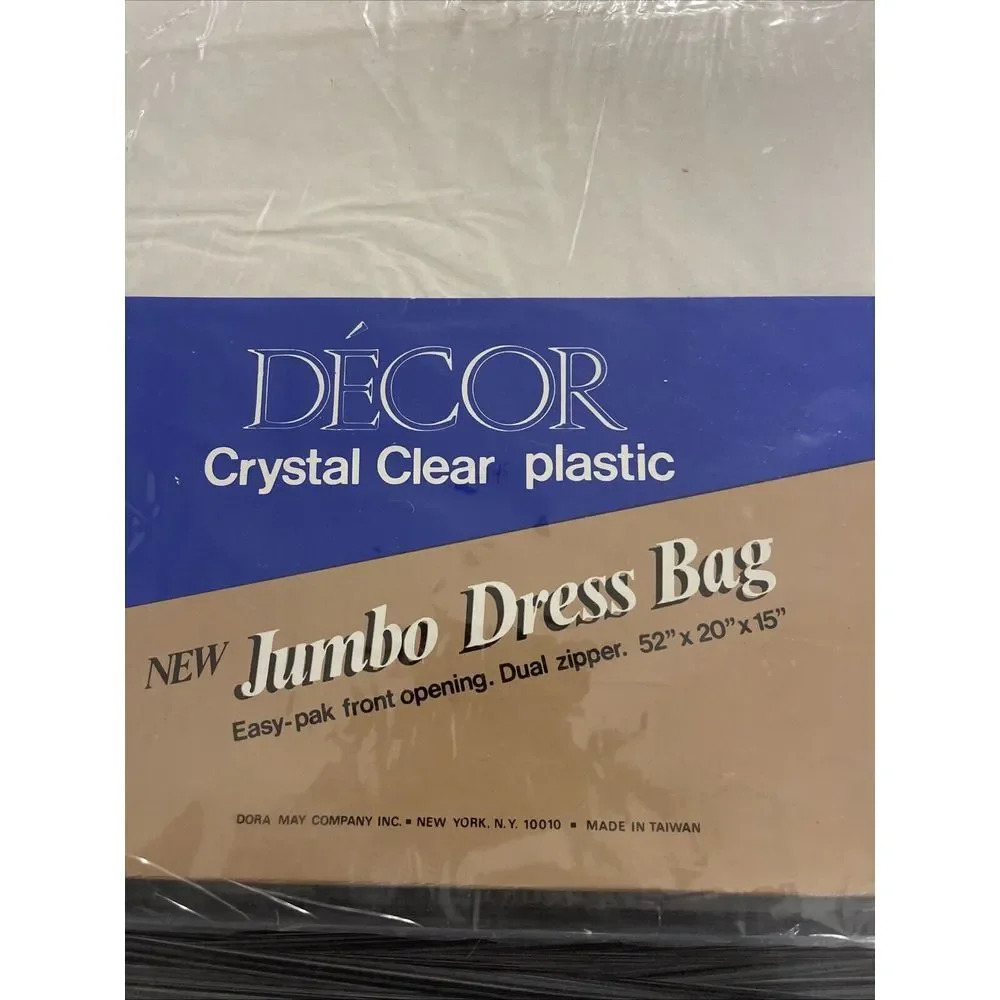 Vintage Clear Jumbo Dress Bag. Decor. 52